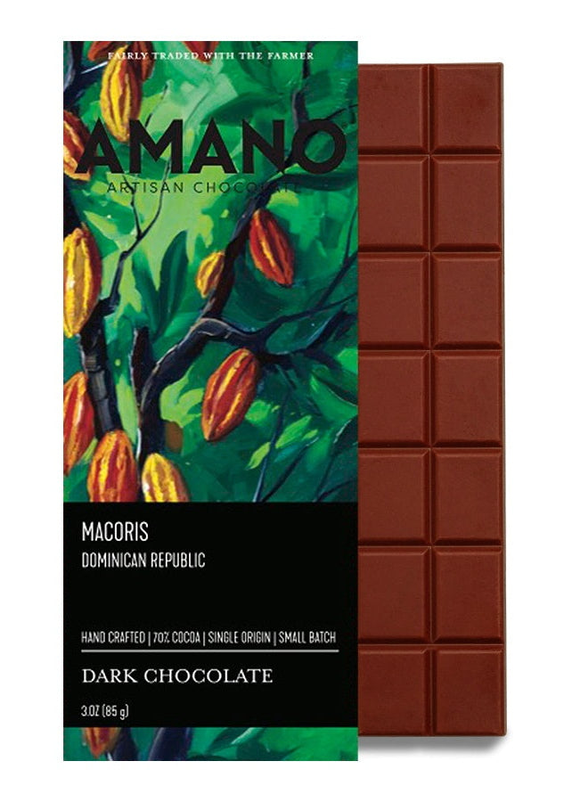 AMANO Macoris 70% Dominican Republic Dark Chocolate Bar