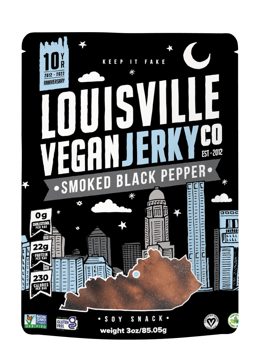 LOUISVILLE VEGAN JERKY Smoked Black Pepper