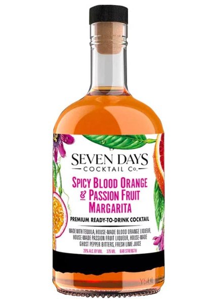 SEVEN DAYS COCKTAIL CO. Spicy Blood Orange & Passion Fruit Margarita 375ml