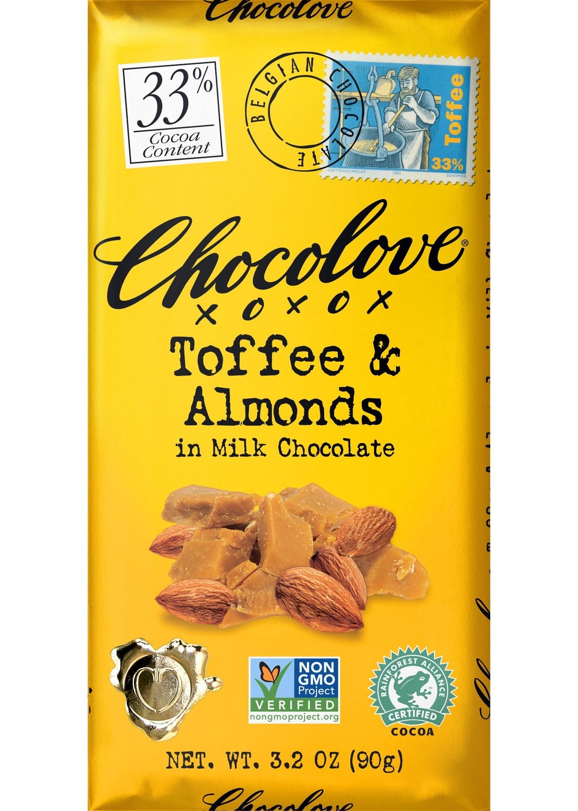 CHOCOLOVE Toffee & Almonds In Milk Chocolate