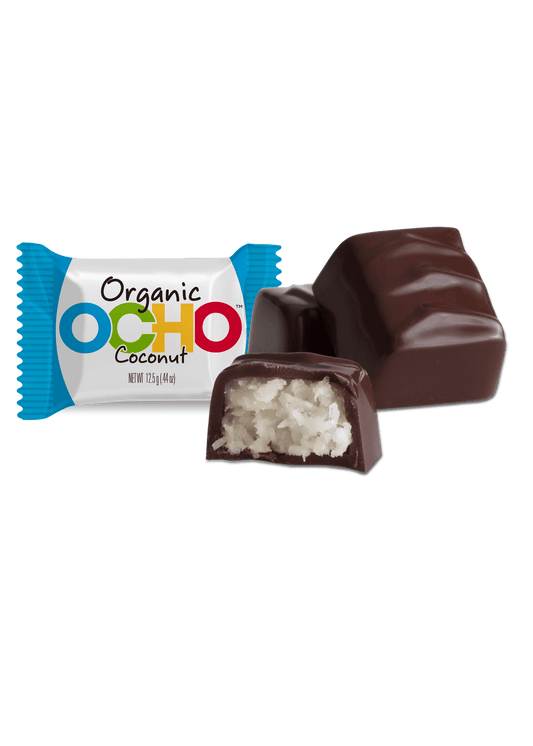 OCHO CANDY Organic Dark Chocolate Coconut Mini Bar