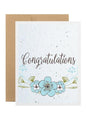 SEEDY CARDS Congratulations Blue Flowers Card