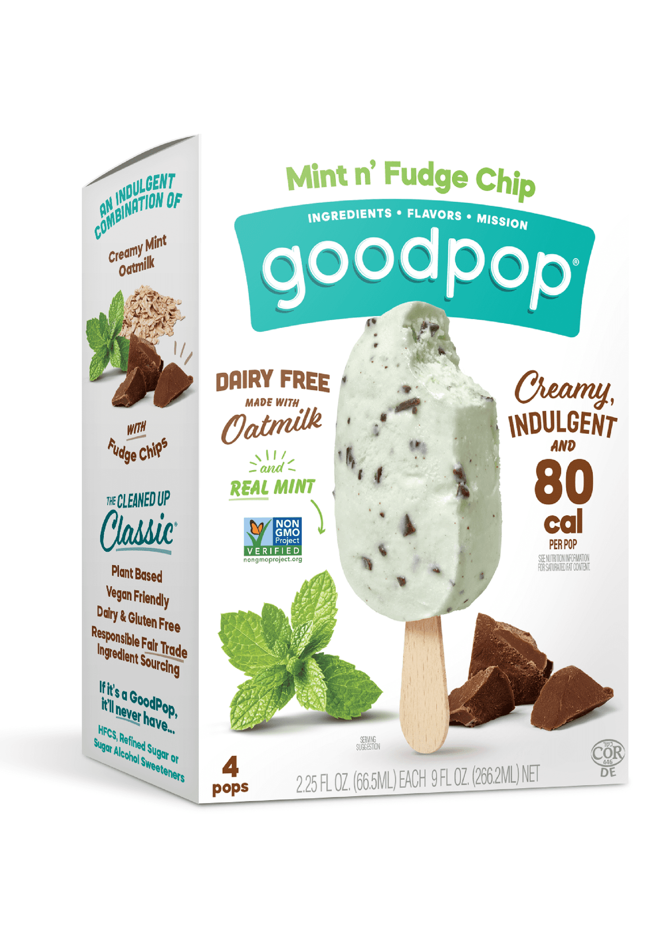 GOODPOPS Mint n' Fudge Chip Bars 4pk