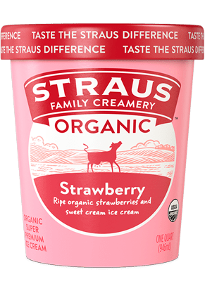 STRAUS Strawberry Ice Cream