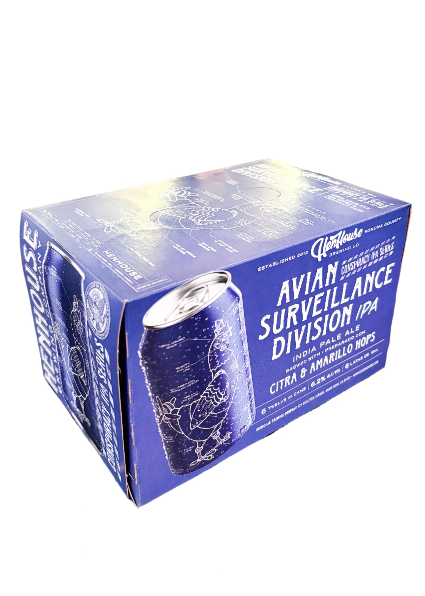 HEN HOUSE BREWING Avian Surveillance Division IPA 6 Pack