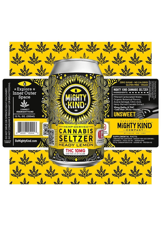 MIGHTY KIND Heady Lemon Cannabis Seltzer