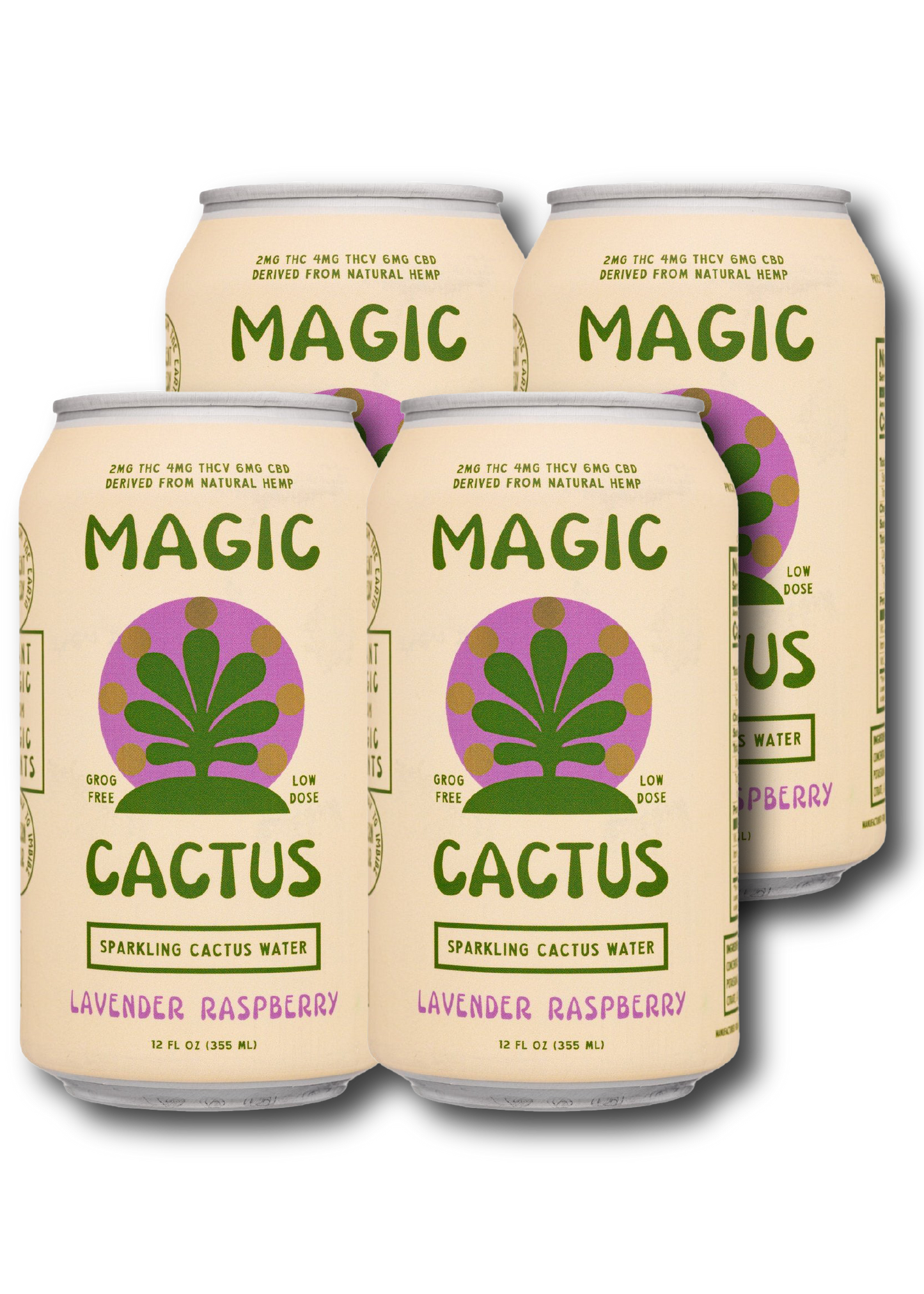 MAGIC CACTUS Lavender Raspberry 4 Pack