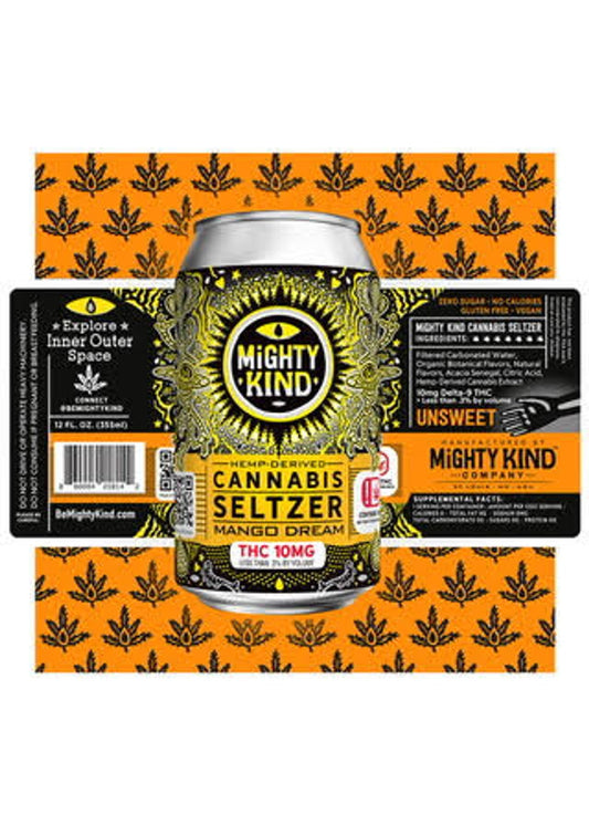 MIGHTY KIND Mango Dream Cannabis Seltzer