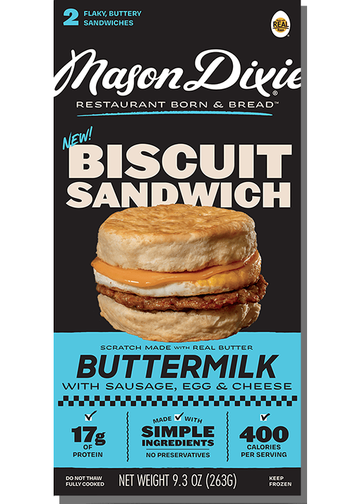 MASON DIXIE FOODS Foods Buttermilk Biscuit Sandwich With Egg & Sausage