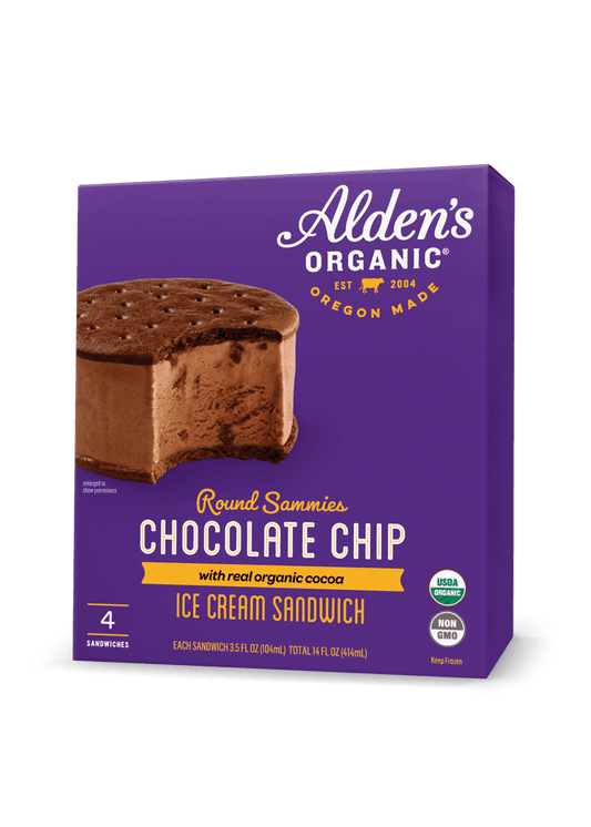 ALDEN'S Organic Ice Cream Sandwiches Chocolate 4pk