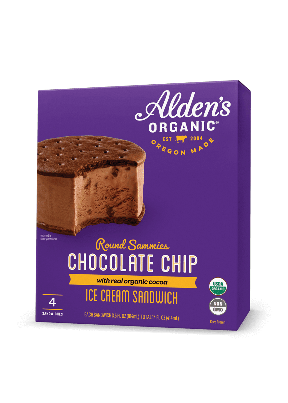 ALDEN'S Organic Ice Cream Sandwiches Chocolate 4pk