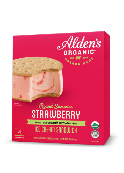 ALDEN'S Organic Strawberry Ice Cream Sandwiches