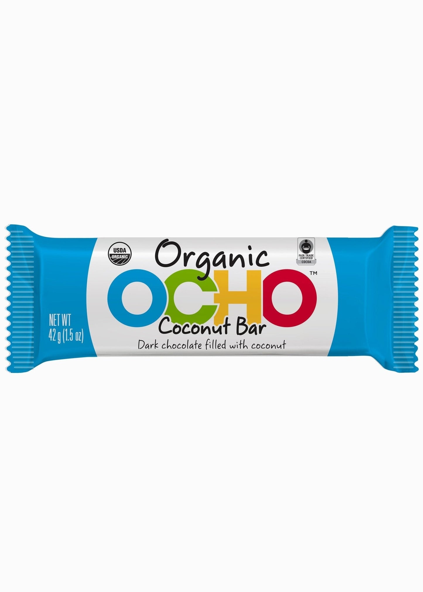 OCHO CANDY Organic Dark Chocolate Coconut Bar