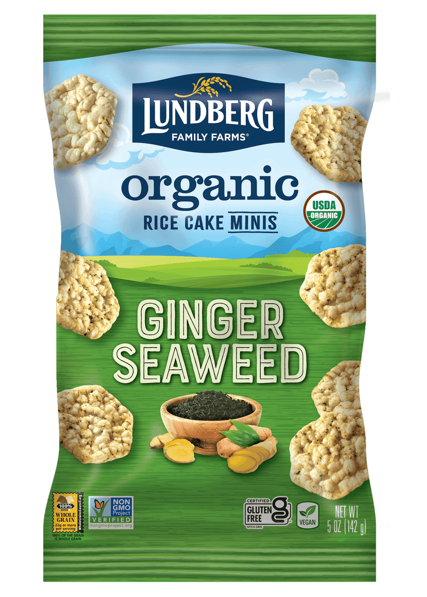 LUNDBERG FAMILY FARMS Ginger Seaweed Rice Cake Minis