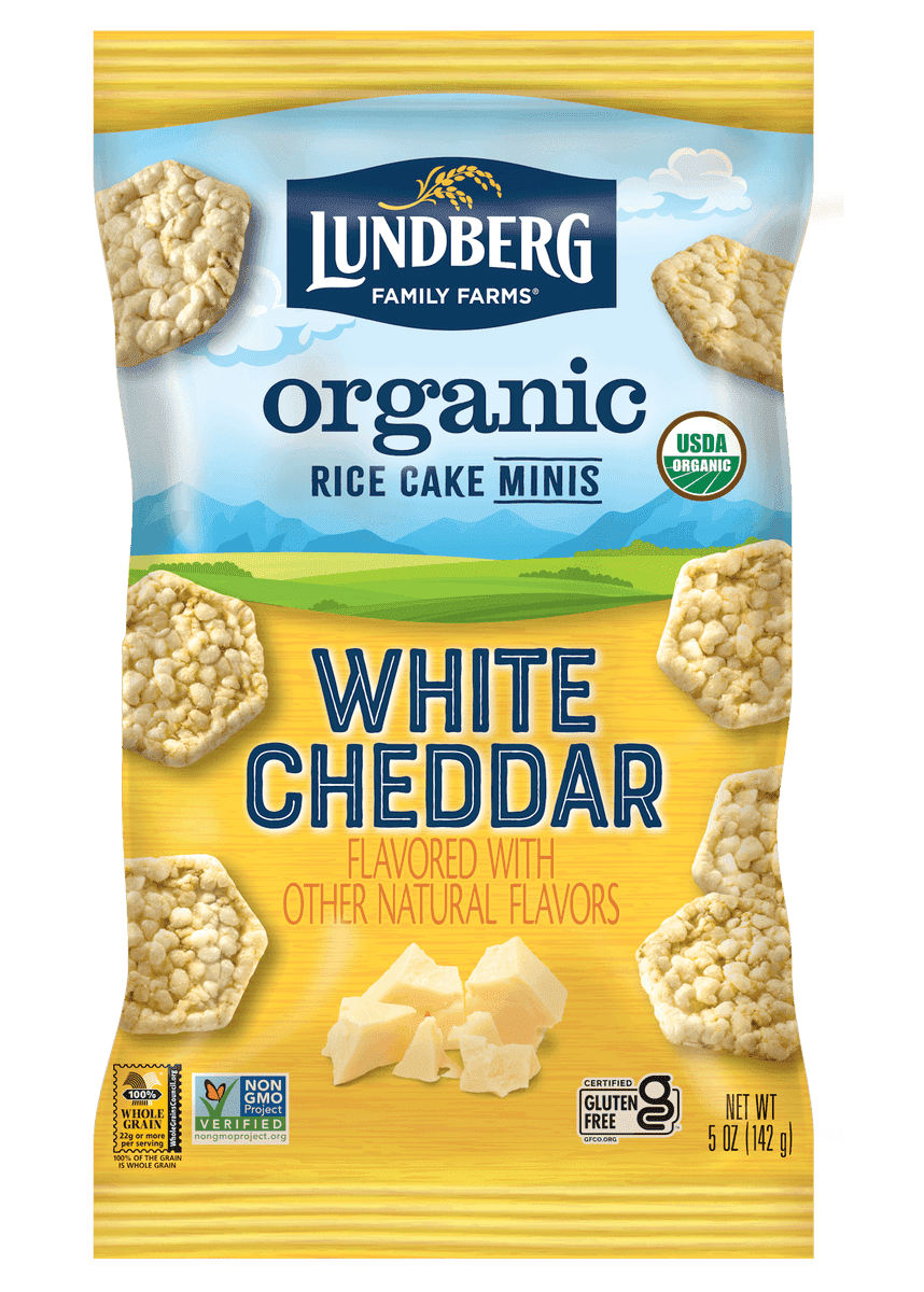 LUNDBERG FAMILY FARMS Organic White Cheddar Rice Cake Minis