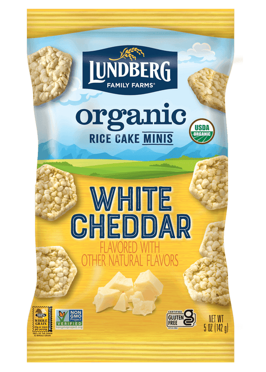 LUNDBERG FAMILY FARMS Organic White Cheddar Rice Cake Minis