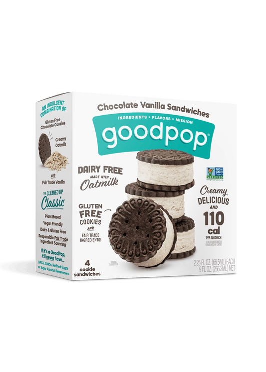 GOODPOPS Chocolate Vanilla Ice Cream Sandwiches