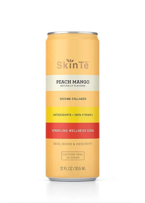 SKINTE Peach Mango Collagen Sparkling Tea