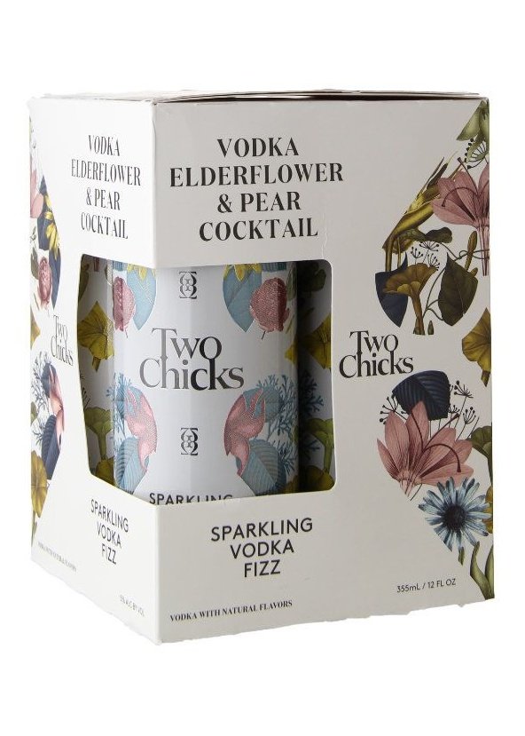 TWO CHICKS Vodka Elderflower & Pear 4PK