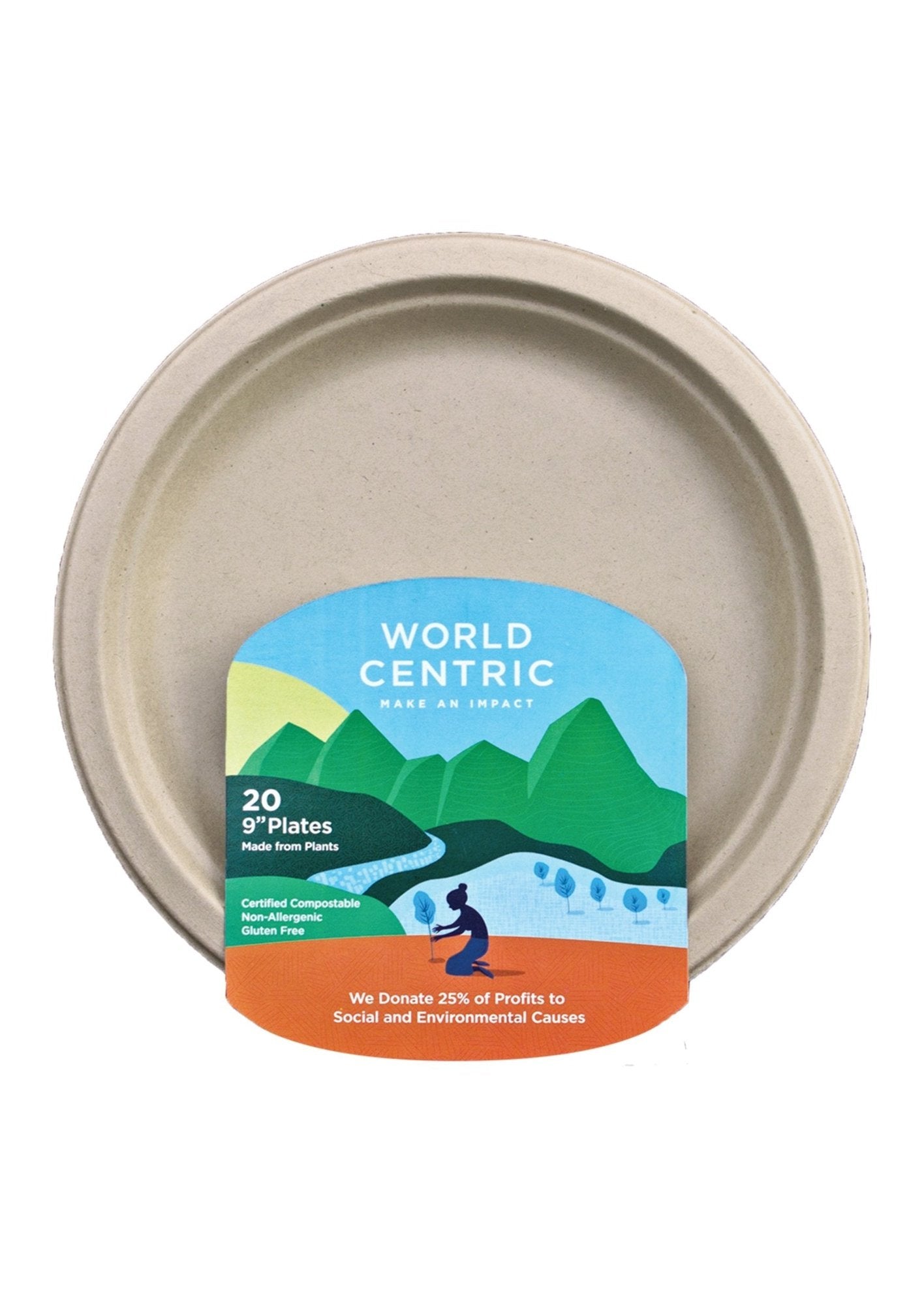 WORLD CENTRIC Compostable Plates