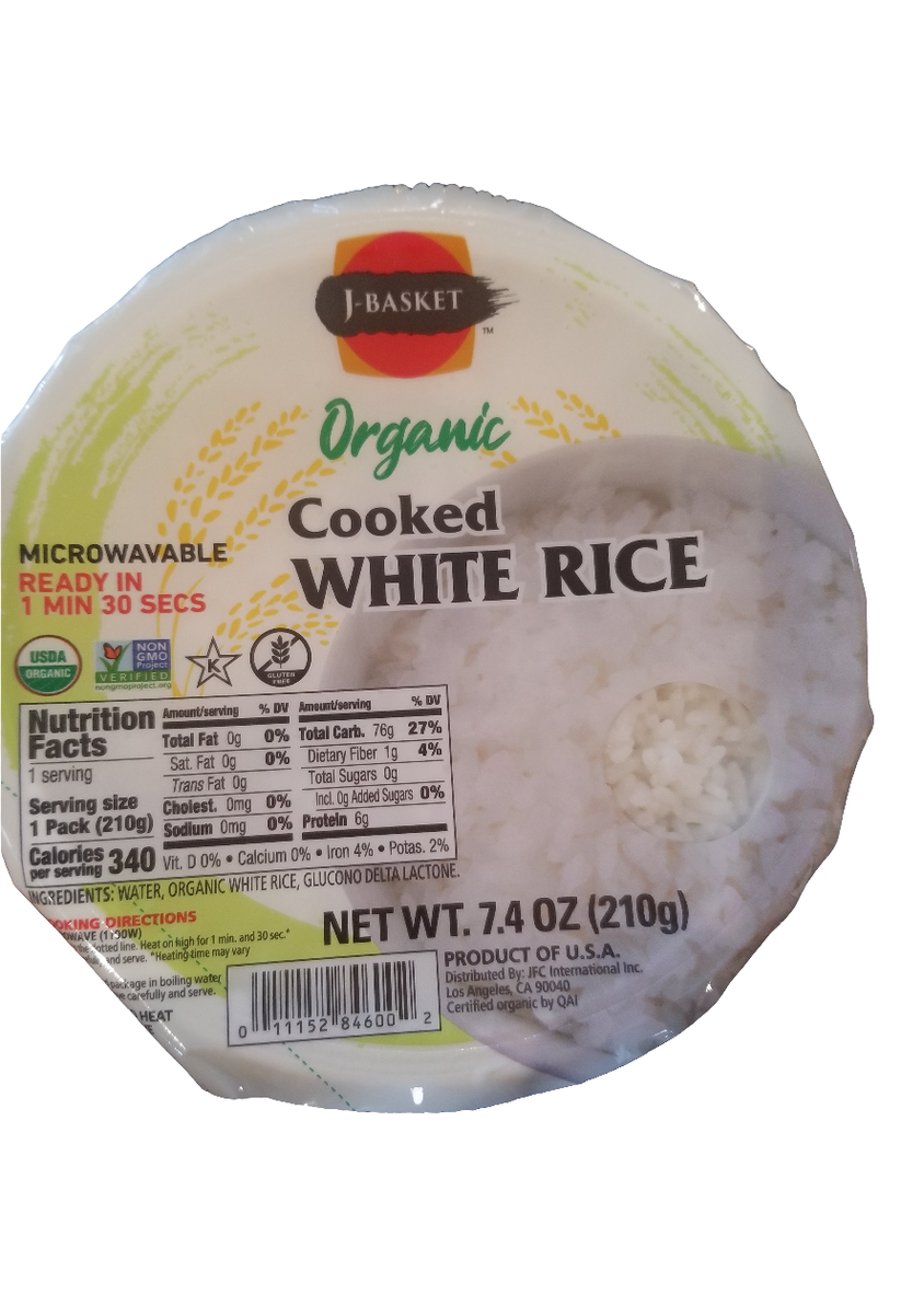 J-BASKET Organic Cooked White Rice