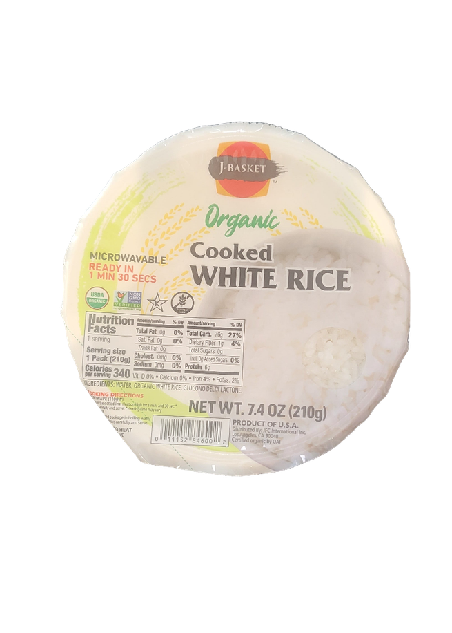 Organic Cooked White Rice