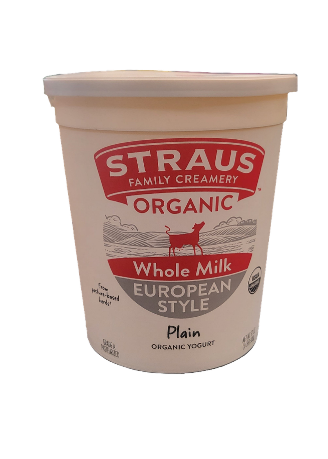 STRAUS Whole Milk Plain Yogurt 32oz