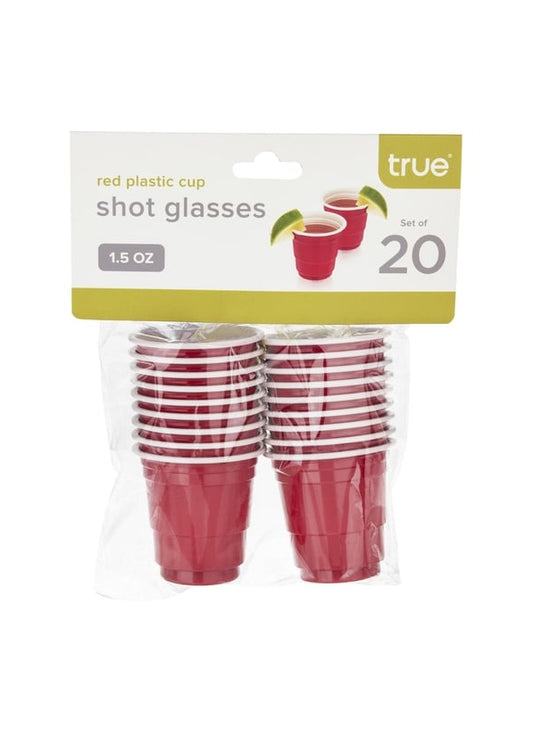 TRUE BRAND Red Shot Glasses Set of 20