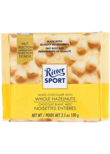 RITTER SPORT White Chocolate Whole Hazelnuts
