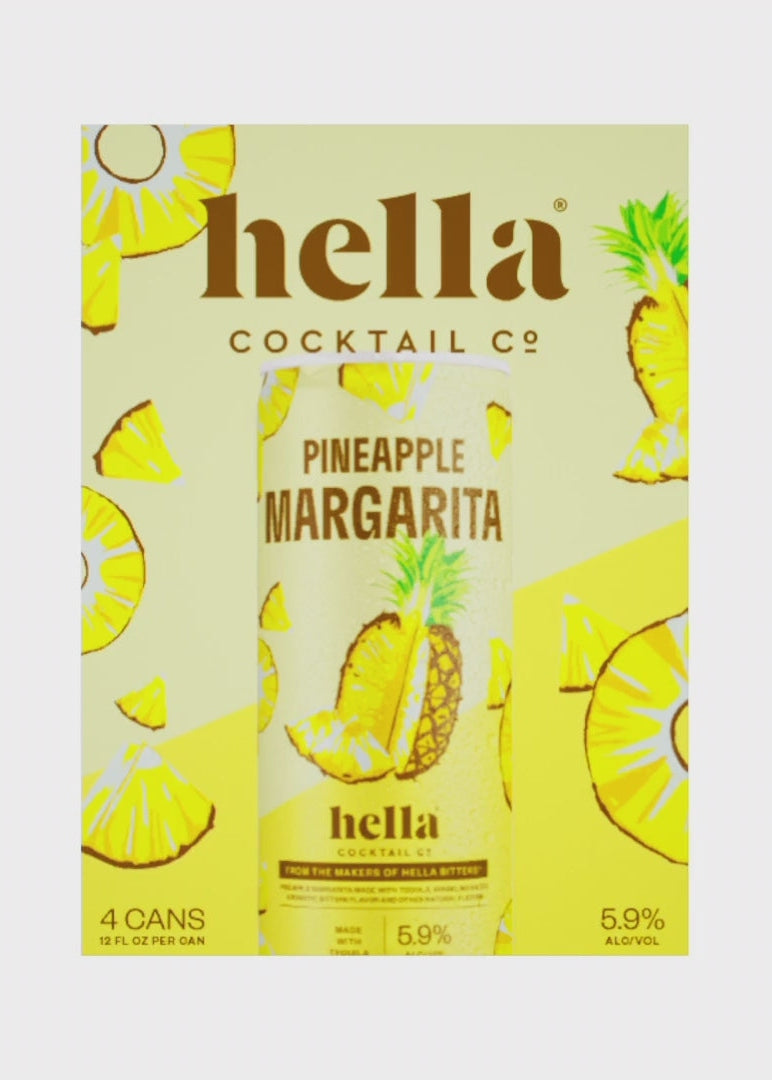 HELLA COCKTAIL CO. Pineapple Margarita 4 Pack