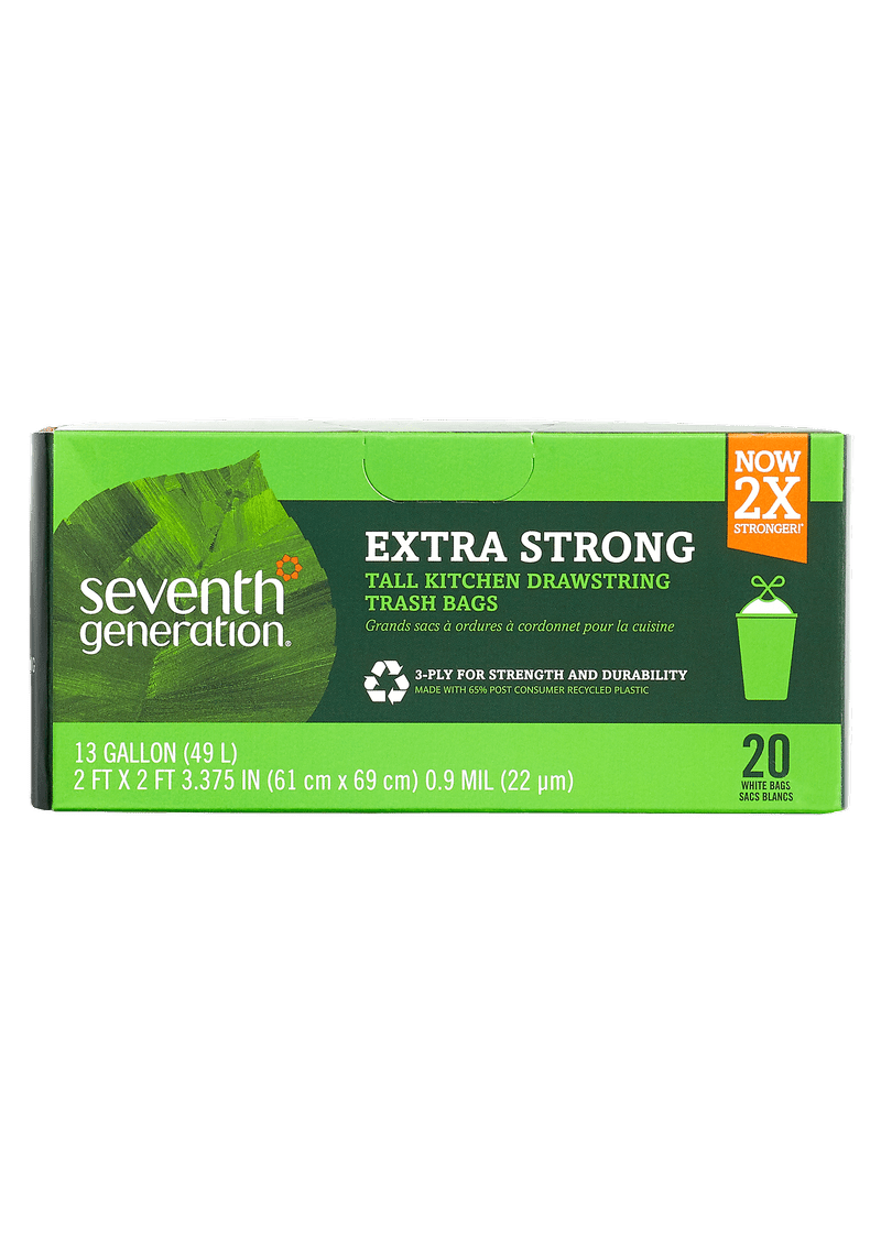 SEVENTH GENERATION Extra Strong Tall Kitchen Drawstring Trash Bags