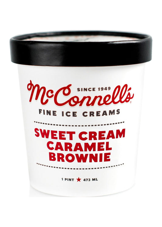 MCCONNELL'S Sweet Cream Caramel Brownie Ice Cream