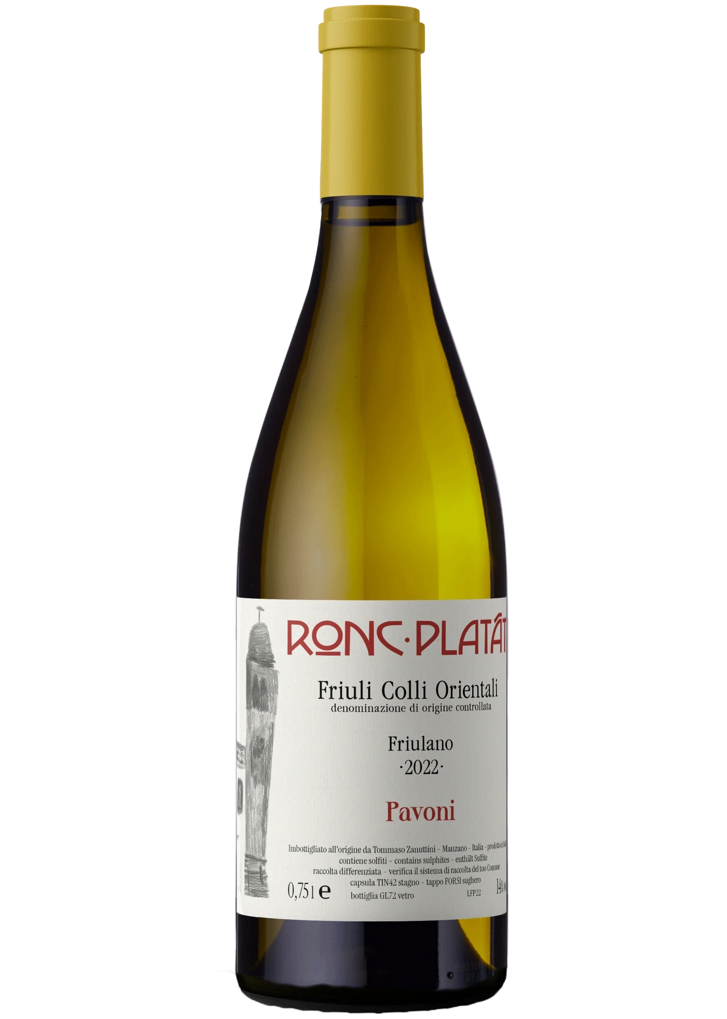 RONC PLATAT Pavoni Friulano Colli Orientali del Friuli 2022