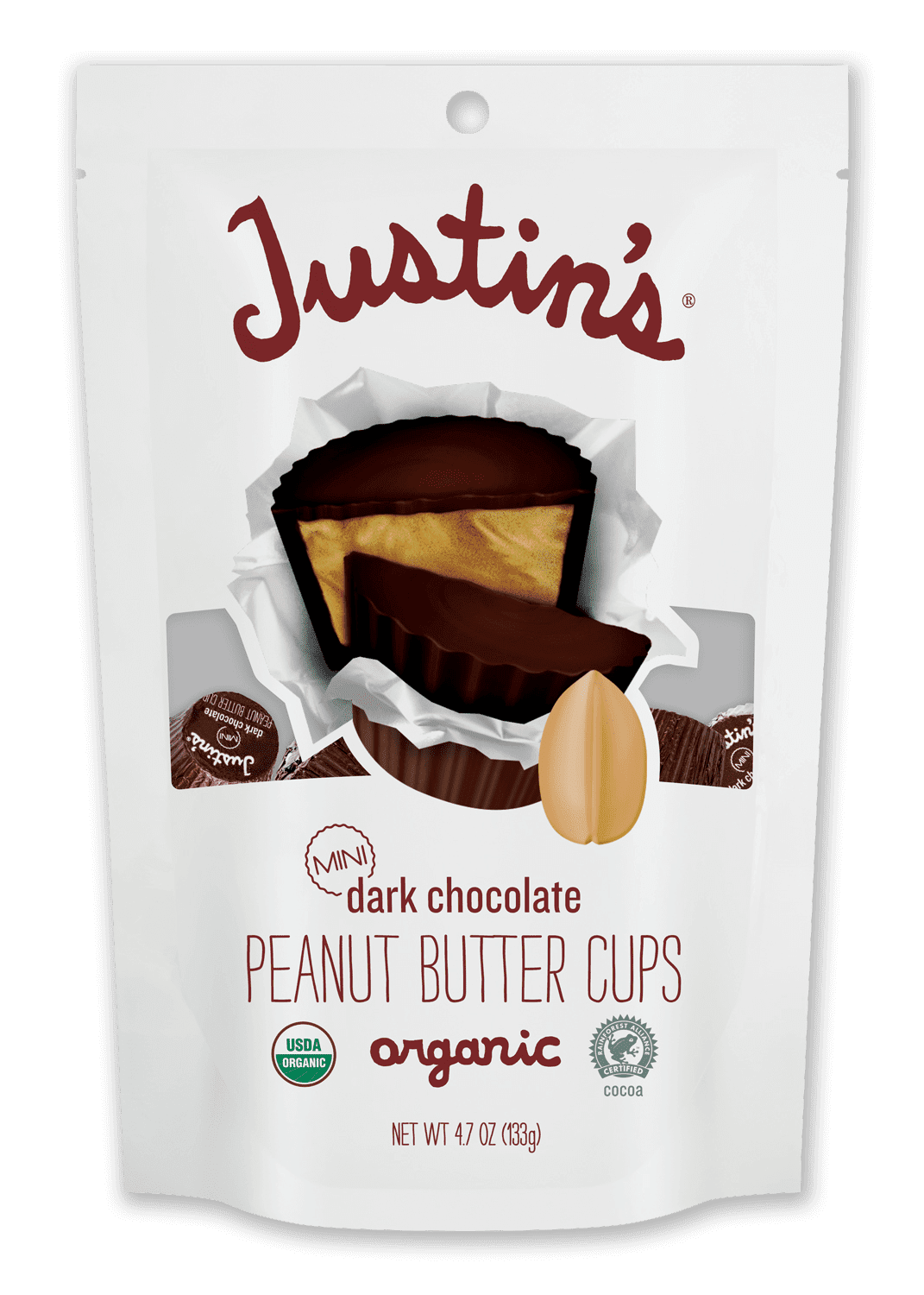 JUSTIN'S Dark Chocolate Peanut Butter Cups 4.7oz