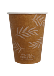 WORLD CENTRIC Compostable Paper Cups