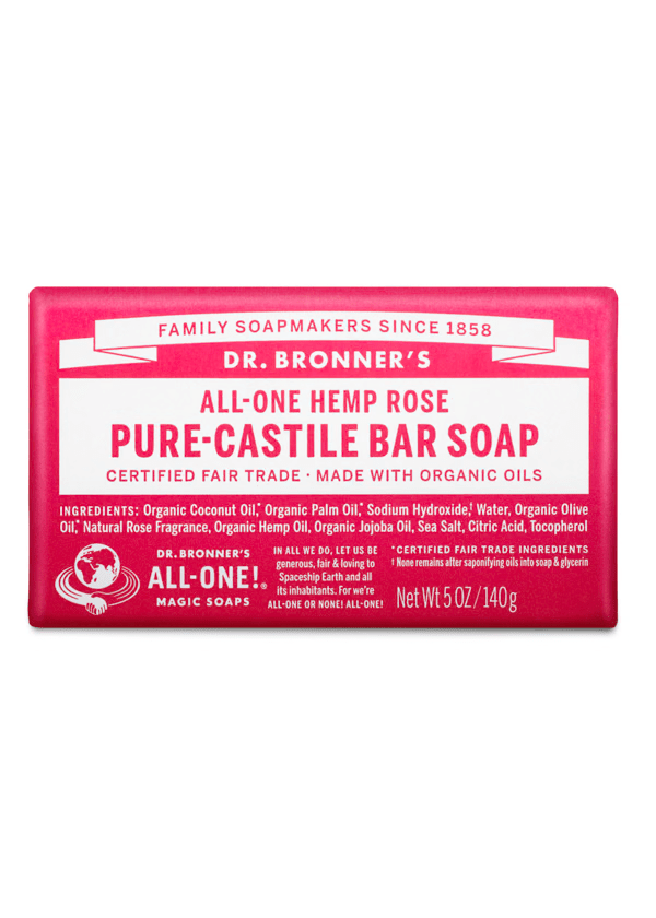 DR. BRONNER’S Hemp Rose Castile Bar Soap