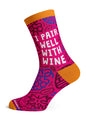 SOCK ATOMICA "I Pair Well With Wine" Cotton Socks