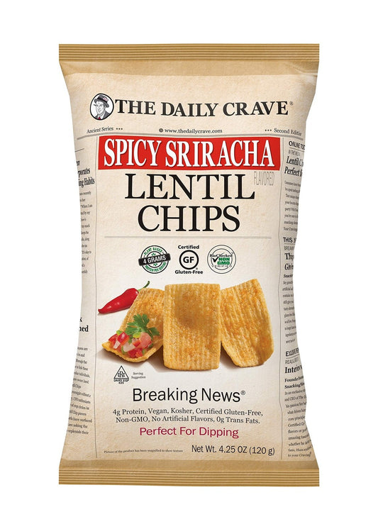 THE DAILY CRAVE Spicy Sriracha Lentil Chips