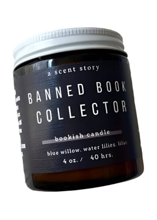 A SCENT STORY Banned Book Collector Small Candle