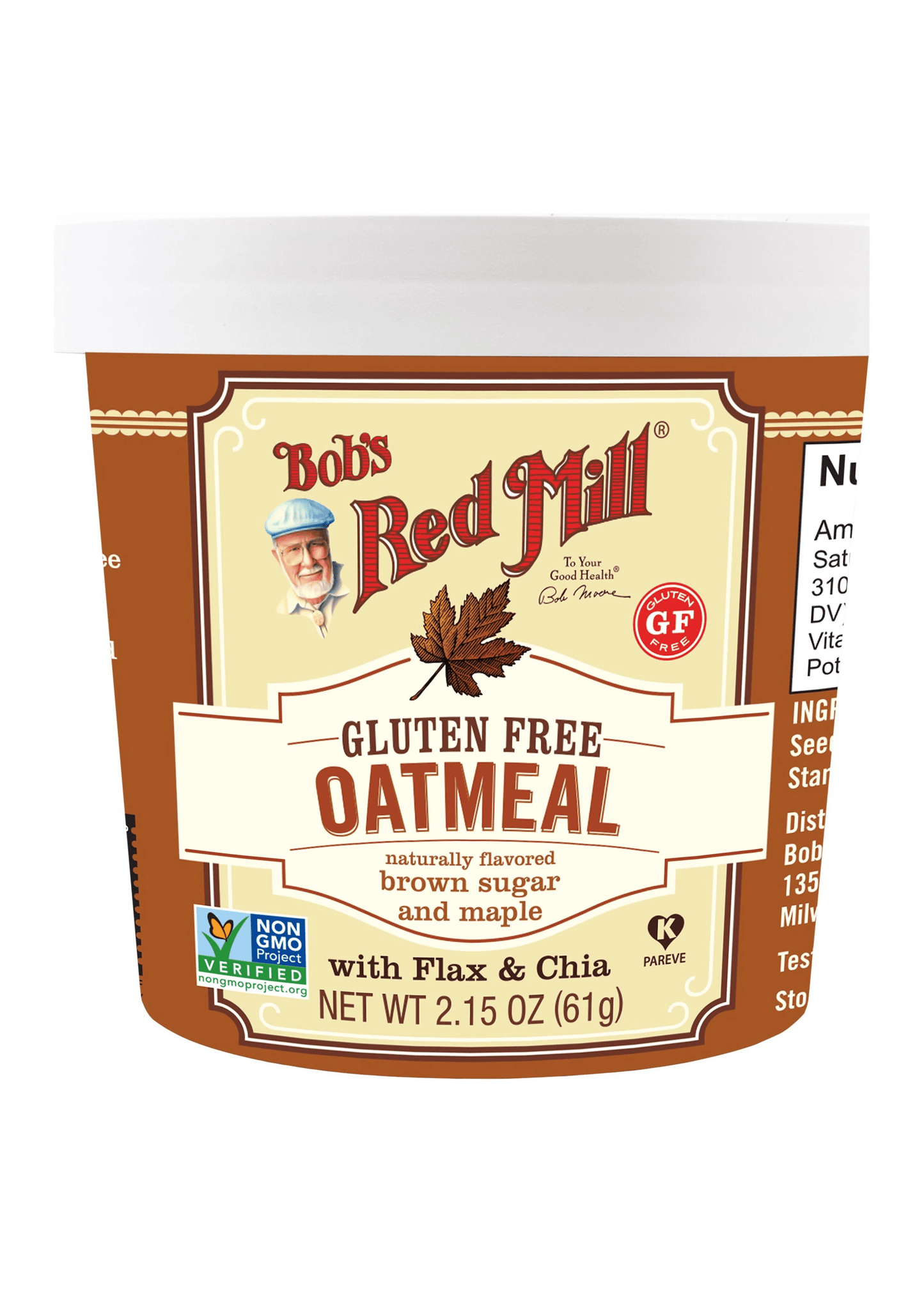 BOB'S RED MILL Gluten Free Brown Sugar & Maple Oatmeal Cup