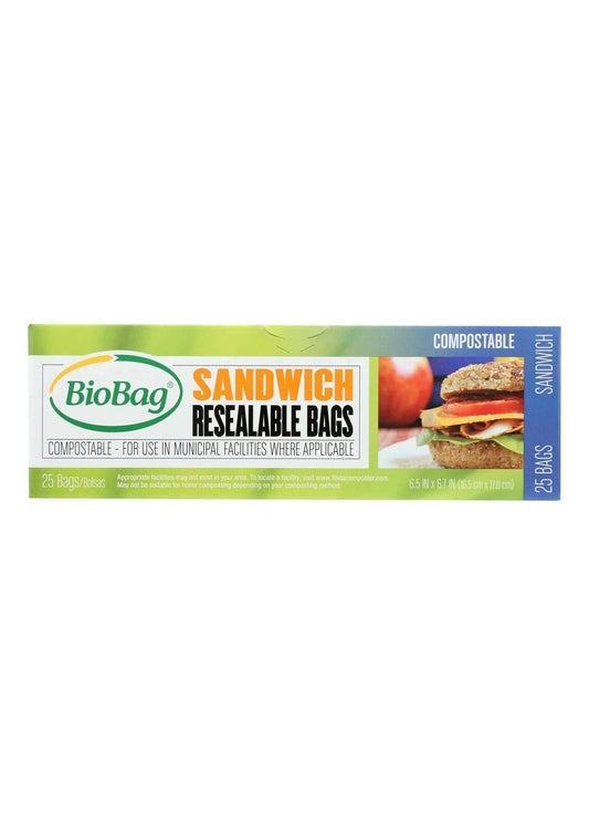 BIOBAG Resealable Sandwich Bags