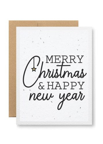 SEEDY CARDS Merry Christmas & Happy New Year To You Card With Envelope