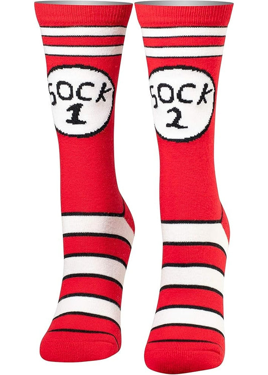 COOL SOCKS "Sock 1 & 2" Printed Cotton Crew Socks