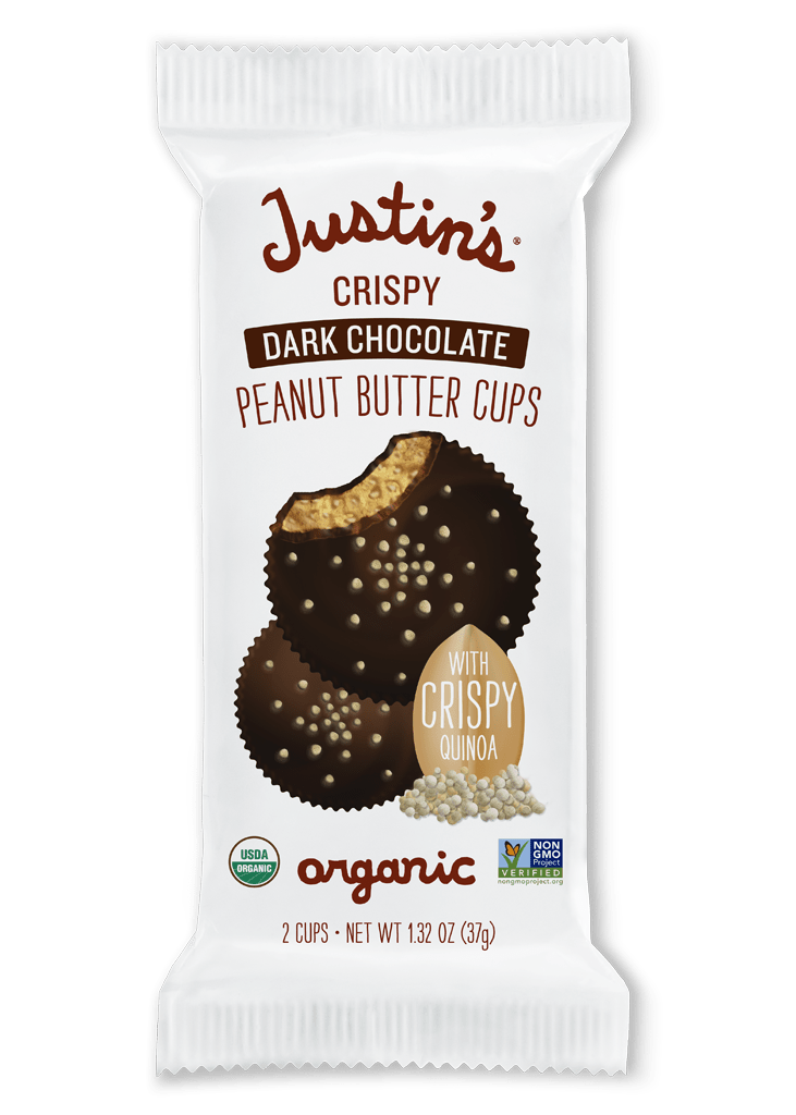 JUSTIN'S Crispy Mini Dark Chocolate Peanut Butter Cups