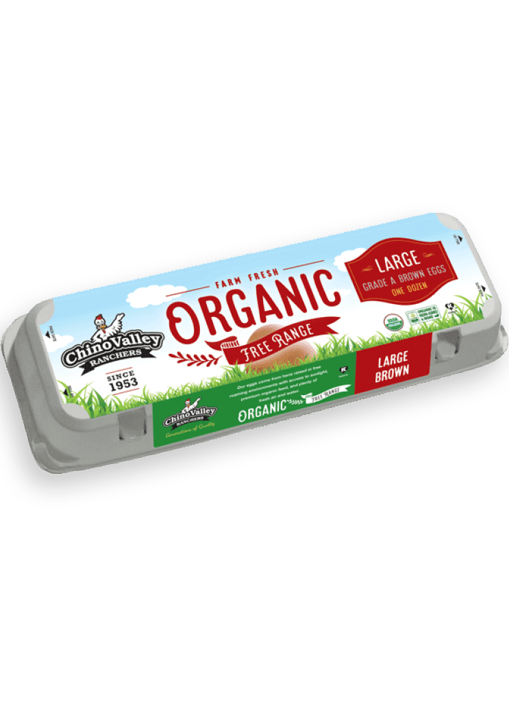 CHINO VALLEY Organic Free Range Large Brown Eggs Dozen