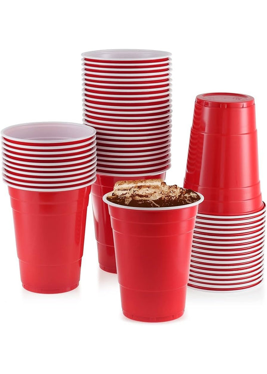 16oz Red Plastic Cups 50ct