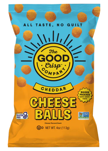 THE GOOD CRISP COMPANY Cheddar Cheese Balls Bag