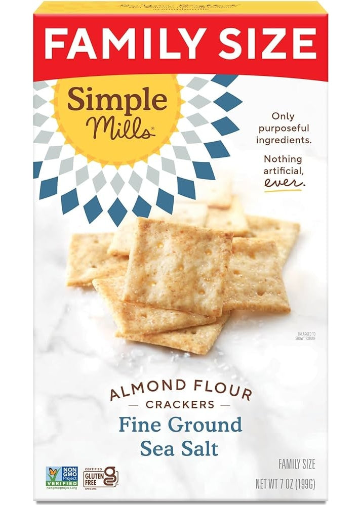 SIMPLE MILLS Almond Flour Crackers With Fine Ground Sea Salt Family Size