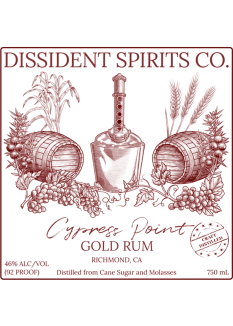 DISSIDENT SPIRITS CO. Cypress Point Gold Rum