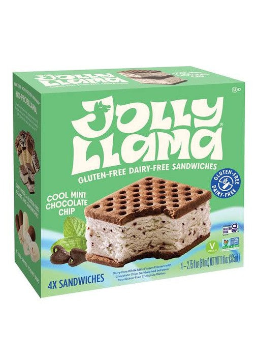 JOLLY LLAMA Cool Mint Chocolate Chip Sandwiches